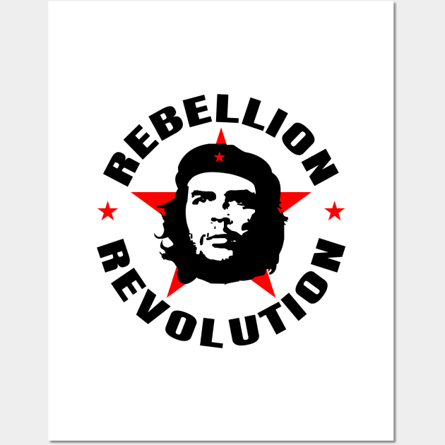 Che Guevara Rebel Cuban Guerrilla Revolution T-Shirt Wall Art by HiDearPrint